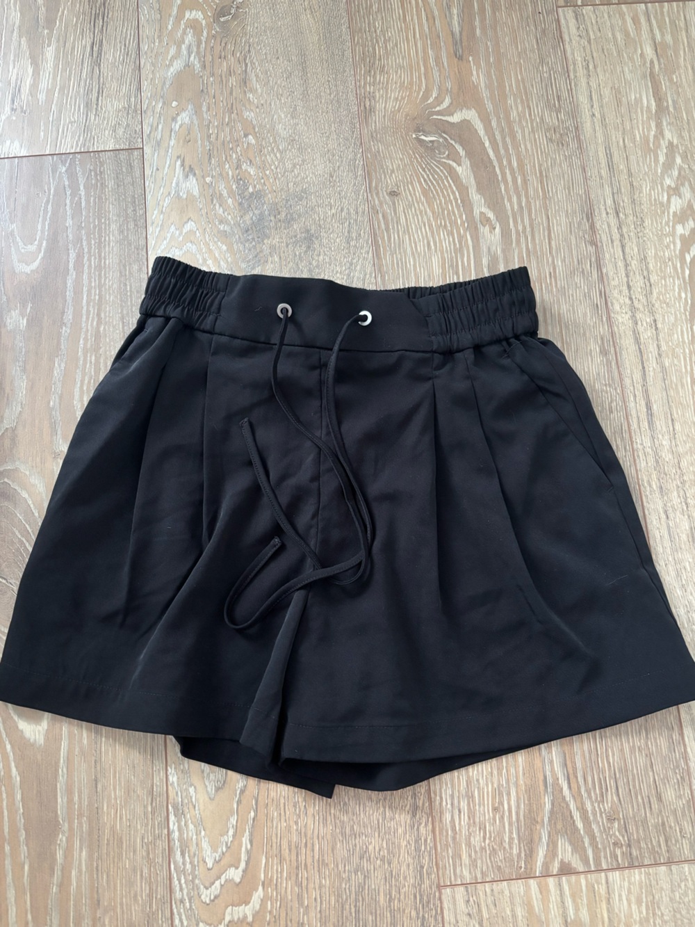 Dynamite Black Elastic Waist Shorts with Drawstring